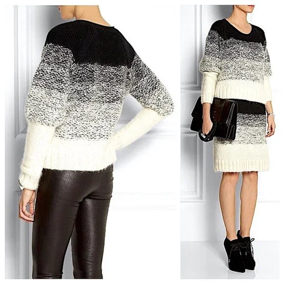 NWT Runway Maiyet Degradé Chunky Cashmere & Mohair Sweater - Picture 2 of 12